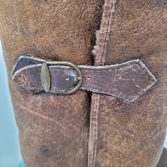 Eddie Bauer Shearling Leather Boots Womens 9 UGG esque ENGLAND QUALITY VTG 95% - Picture 7 of 10